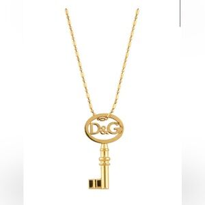 D&G Gold Key Pendant Necklace